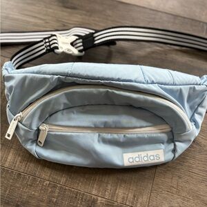 Adidas Sky Blue Quilted Waist Bag